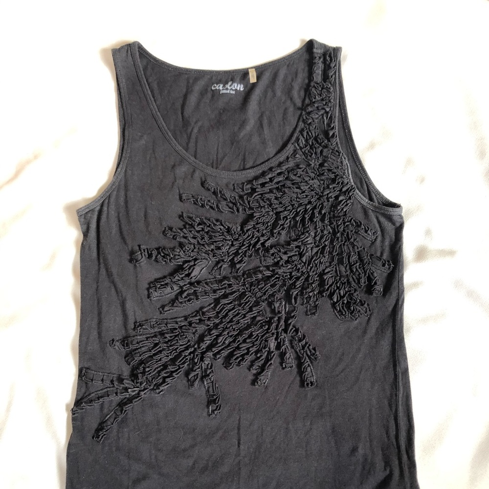 Tank top in jersey with palm tree embellishment.
